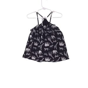 Old Navy Girl's Animal Black and White Safari Dress
